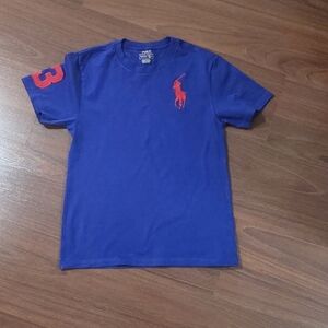 Ralph Lauren Short Sleeve Tee in Royal Blue with Red Pony